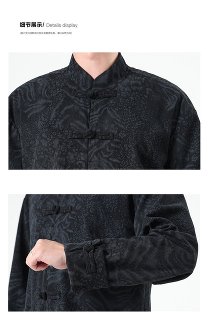 Mens Chinese Hanfu Tang Suit Retro Ancient Style National Top