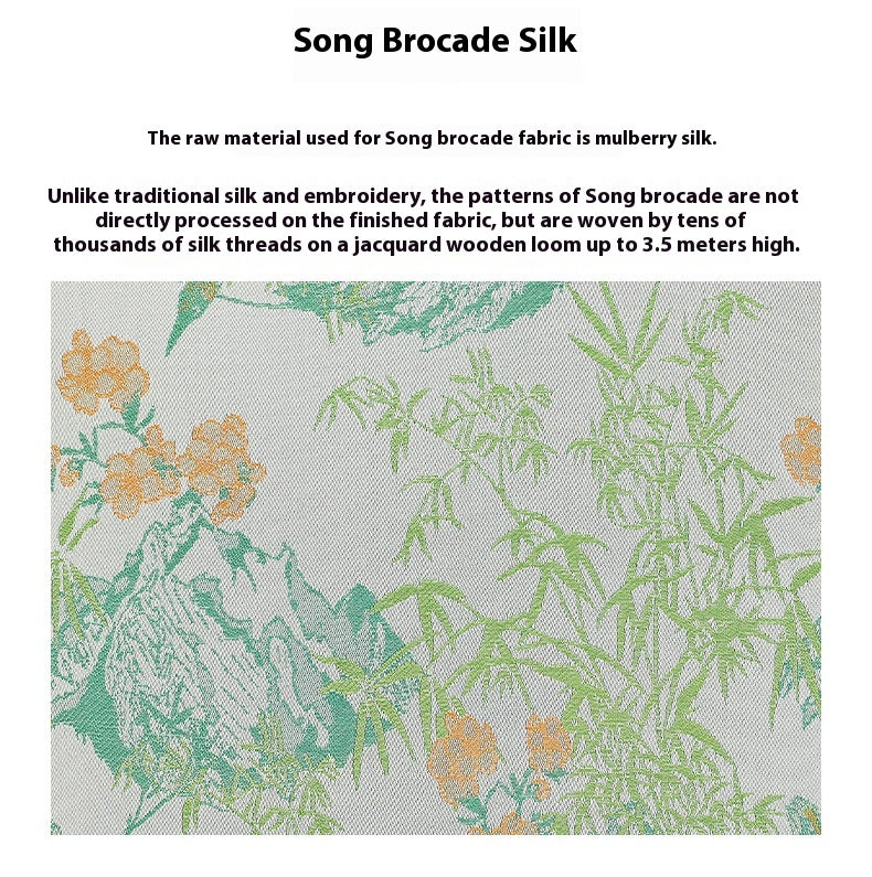 Song Brocade Silk Bucket Bag New Chinese Style Shoulder Crossbody Bag for Women