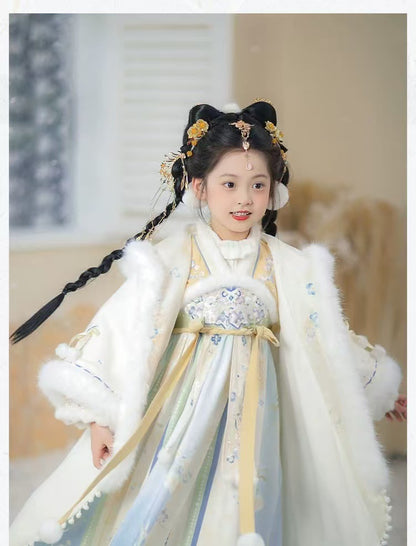 Children’s Winter Hanfu | Thickened Tang Suit New Year Outfit for Girls