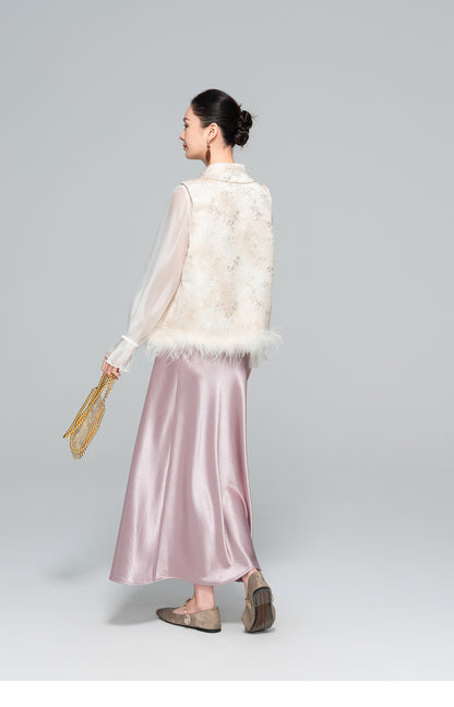 Elegant Slimming Long Satin Mermaid Skirt for Women