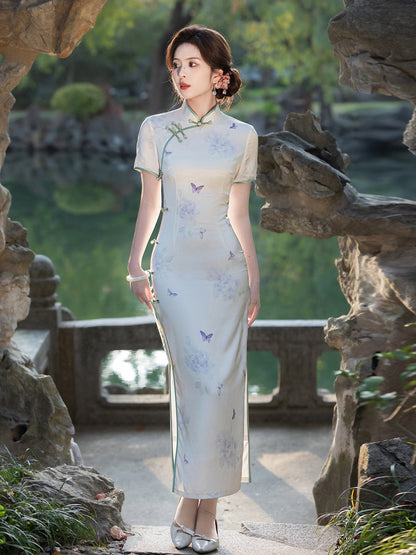 Improved Chinese Style Qipao – Slim Fit High-End Dress