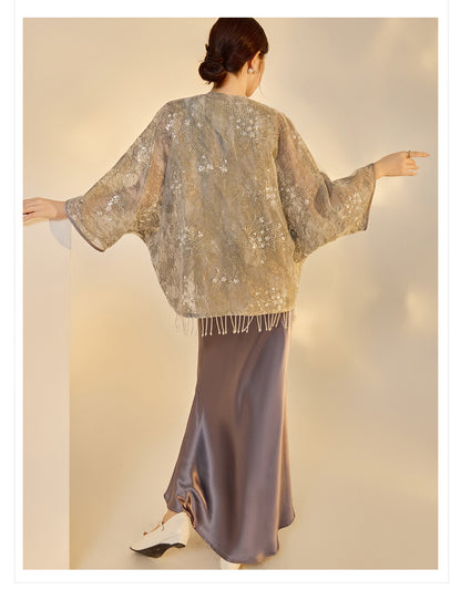 Elegant National Style Jacquard Beaded Embroidery Women's Set