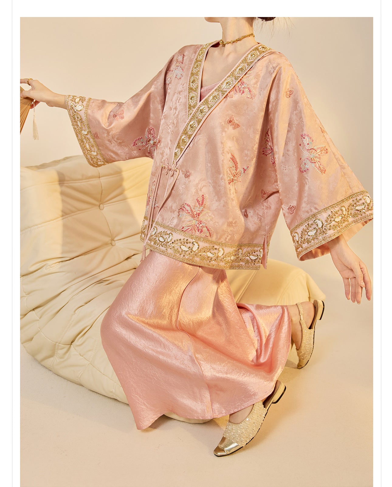 2025 Early Autumn Elegant New Chinese Style Embroidered Jacquard Coat | National Style