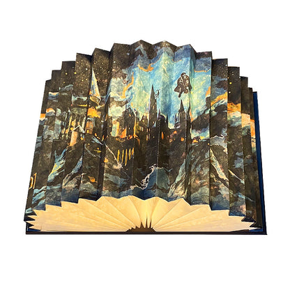 Creative 3D Night Light Foldable Fan Book Lamp for Bedroom