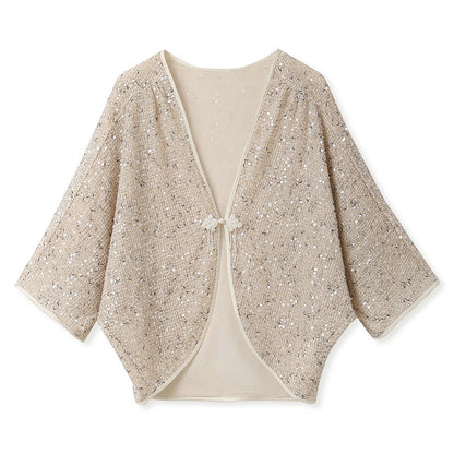 Autumn New Chinese Sequin Embroidered High-End Coat Dress Set