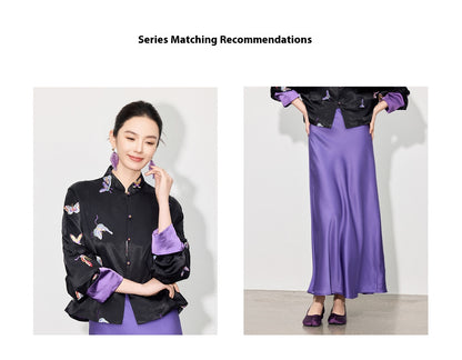 High-End Elegant Loose Fit Embroidered Blouse for Women