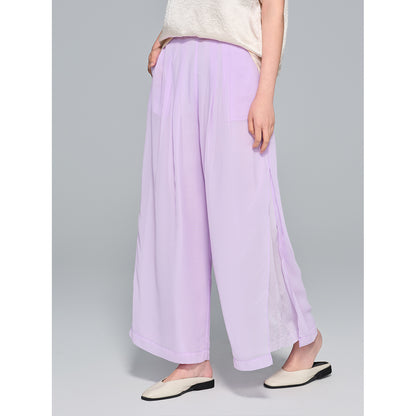 Elegant Slimming Wide-Leg Pants, Draped Design