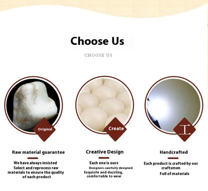 Classical Chinese Earrings | Elegant Agate Chalcedony Silver Jewelry for Women