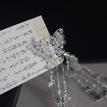 Hanfu Tassel Hairpin Butterfly Bell Clip Retro Wei Jin Style Accessory