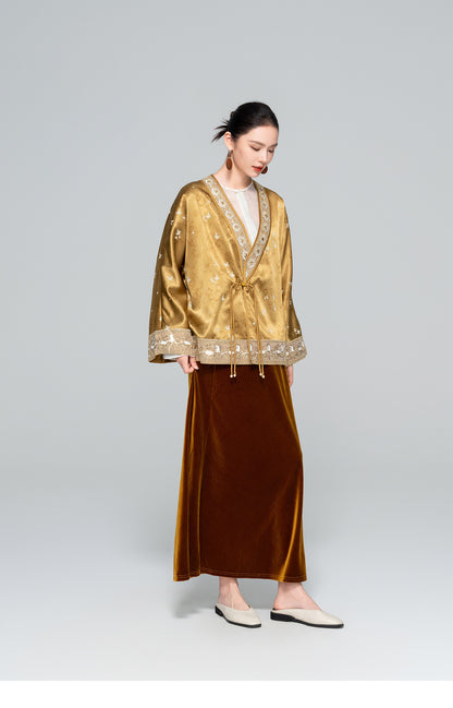 High-End Butterfly Embroidered Outerwear for Women
