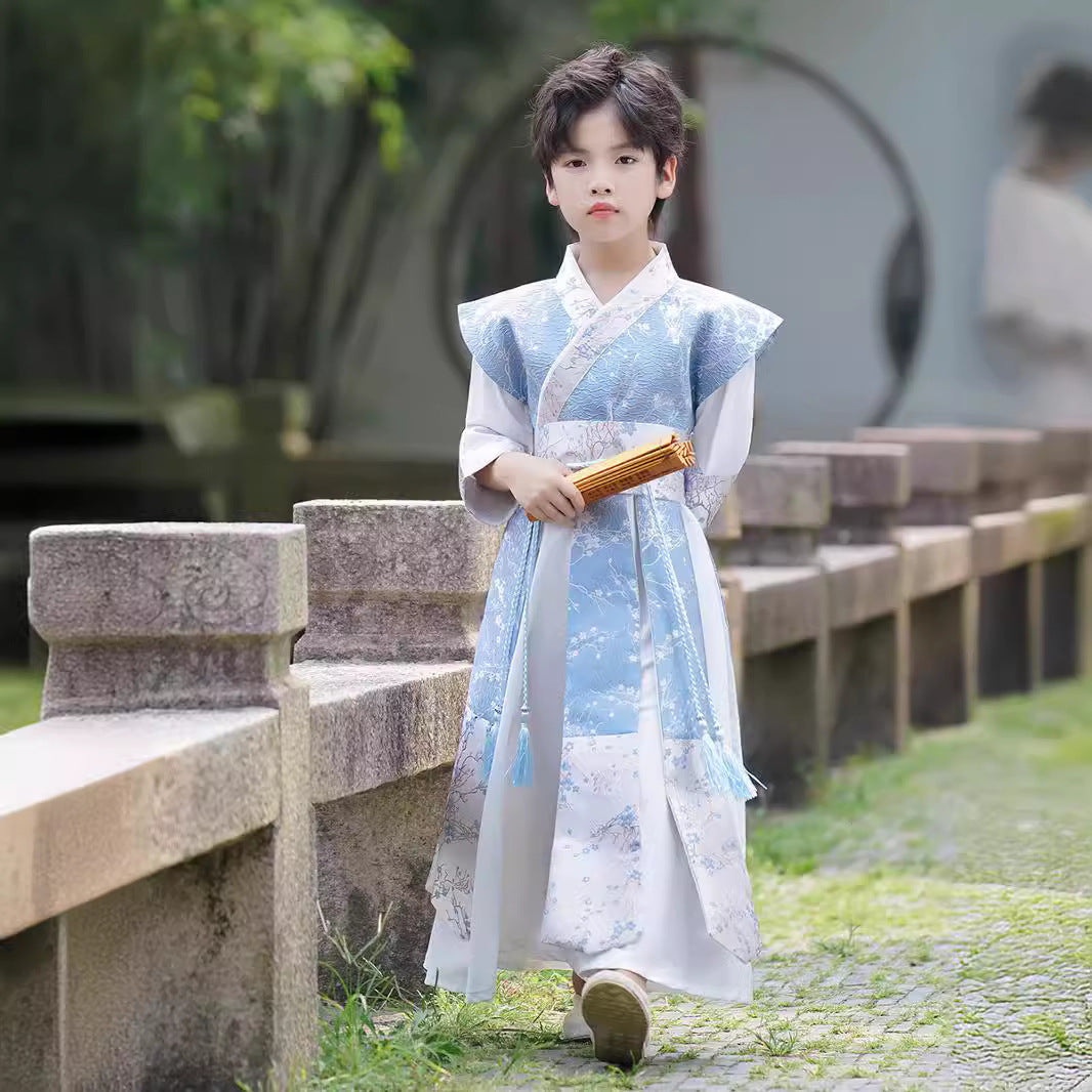 Boys’ Winter Hanfu | New Ancient Chinese Style Tang Suit Long Sleeve