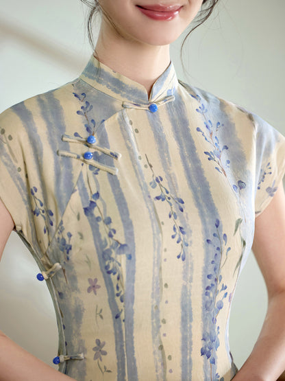 Artistic Chinese Qipao – Breathable Side Eight-Button Dress