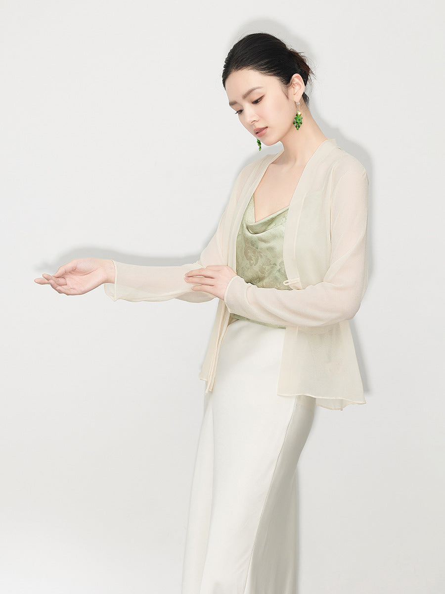 Elegant Sunscreen Georgette Top