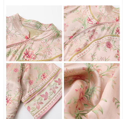 2026 Summer New Chinese Style Printed Rayon Loose Elegant Blouse