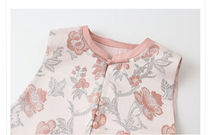 Elegant Jacquard Sleeveless Vest & Skirt Set for Autumn