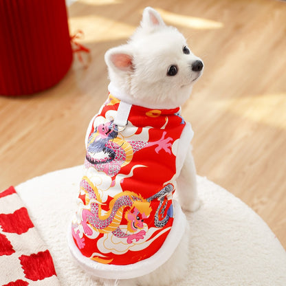 Pet Northeast Large Floral Coat Warm Cotton Jacket for Dogs & Cats