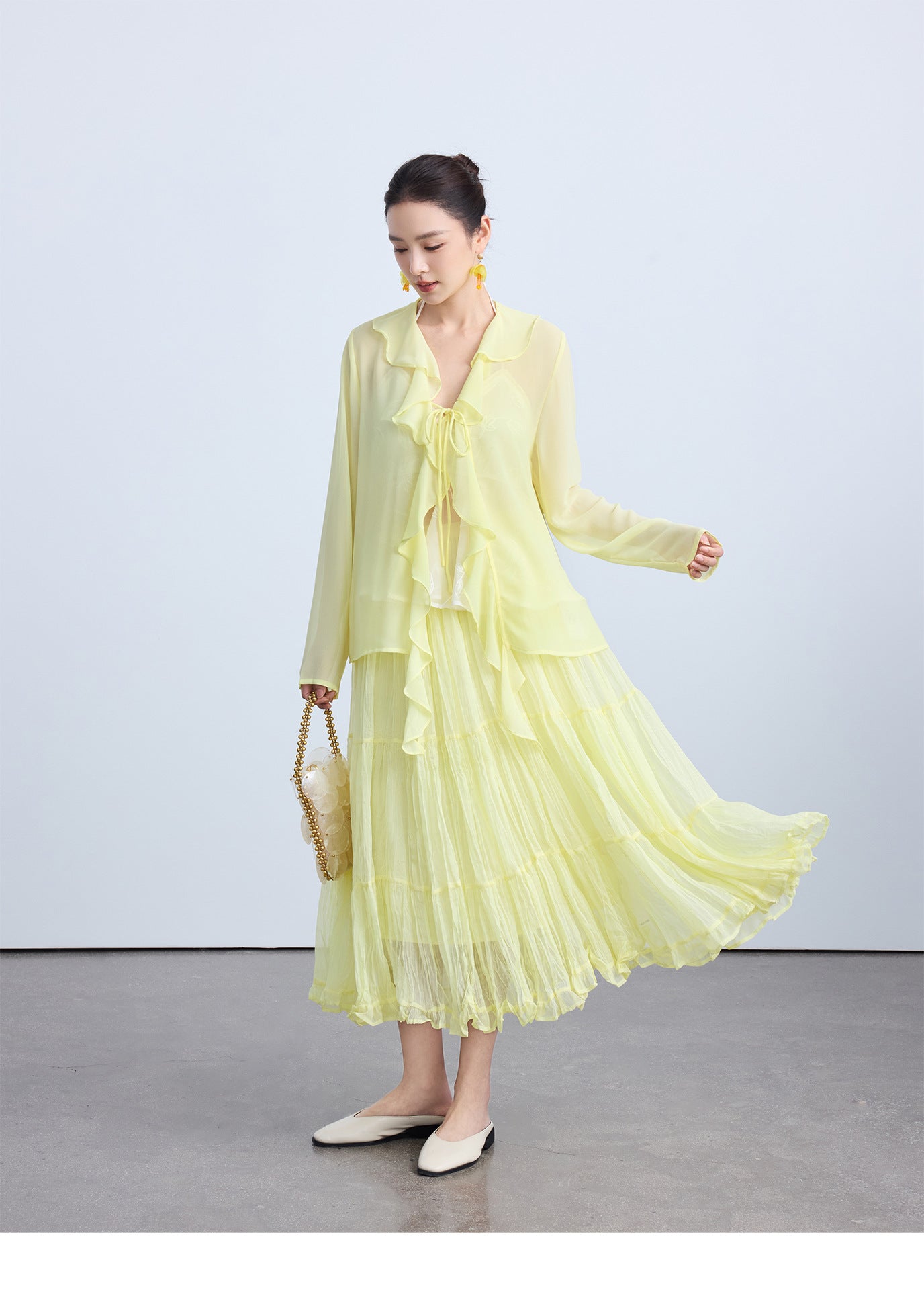 Chic Elastic Waist Patchwork Half Skirt for Women