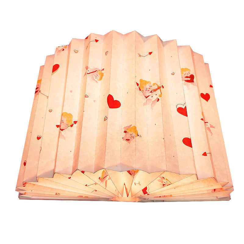 Creative 3D Night Light Foldable Fan Book Lamp for Bedroom