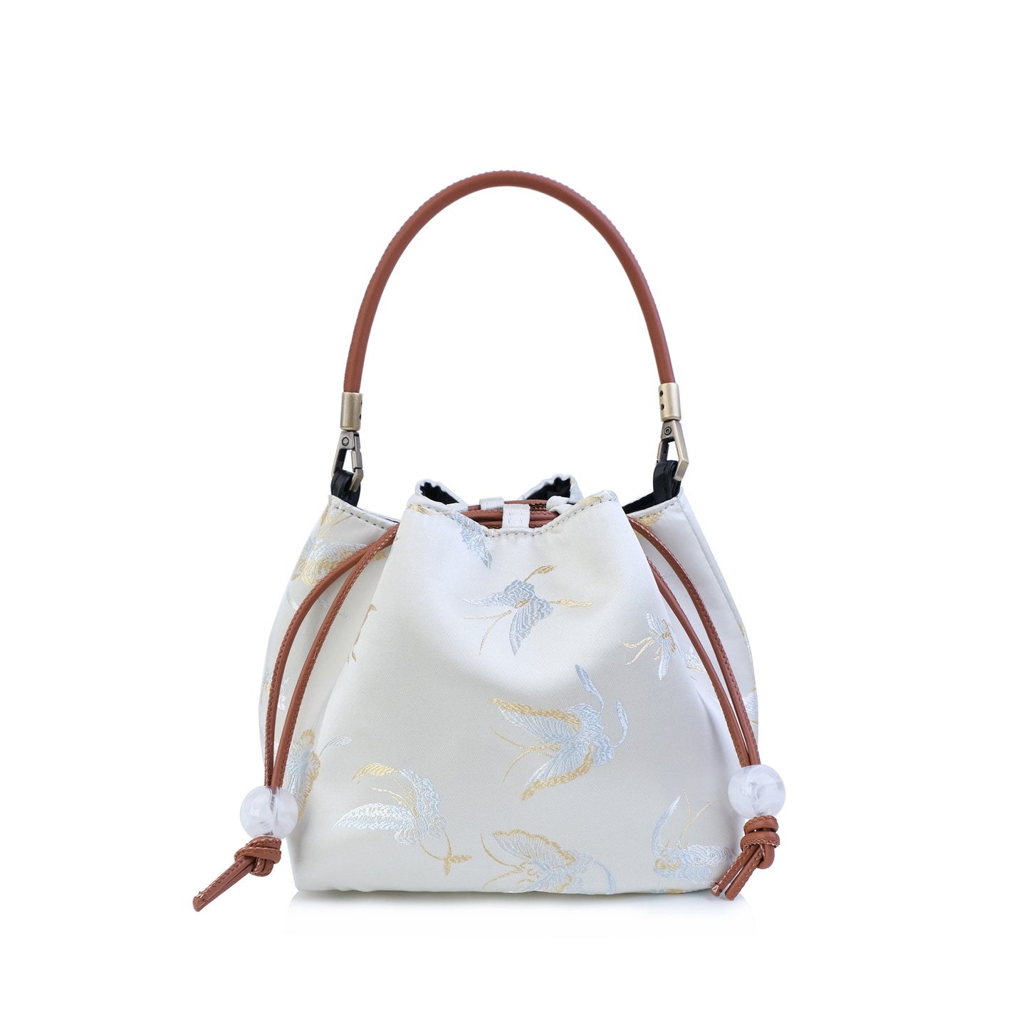 Creative Song Brocade Bucket Bag — New Chinese Style Hanfu Handbag for Women