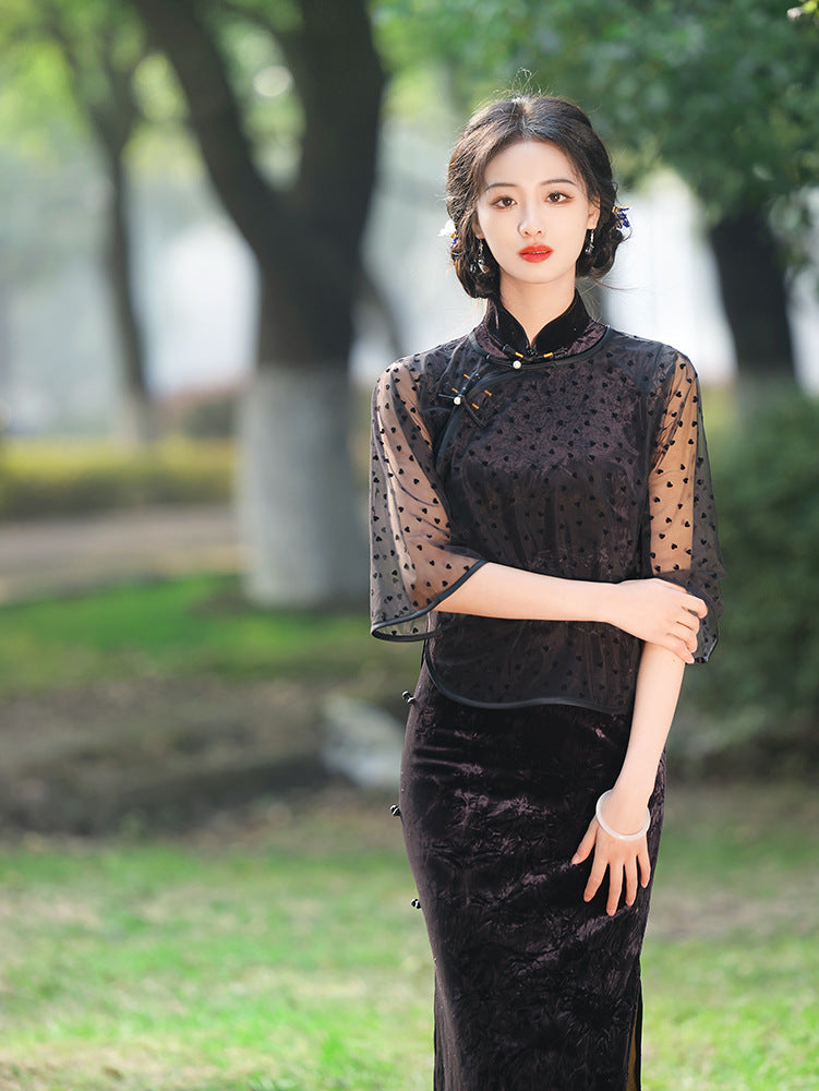 Improved Slim Fit Qipao – Elegant Daily Wear Dress