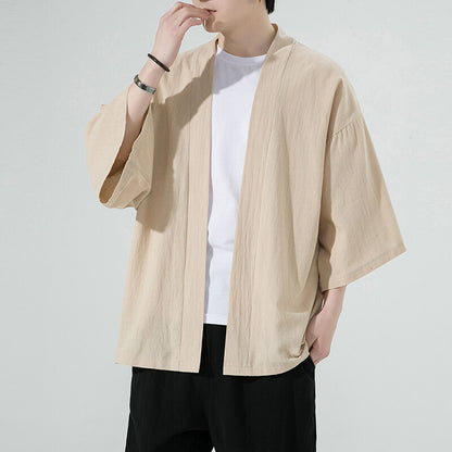 Mens Summer Chinese Style Thin Cotton Linen Sun Protection Retro Jacket
