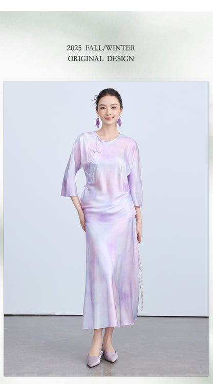 Elegant Waist-Cinching Chinese Style Summer Top