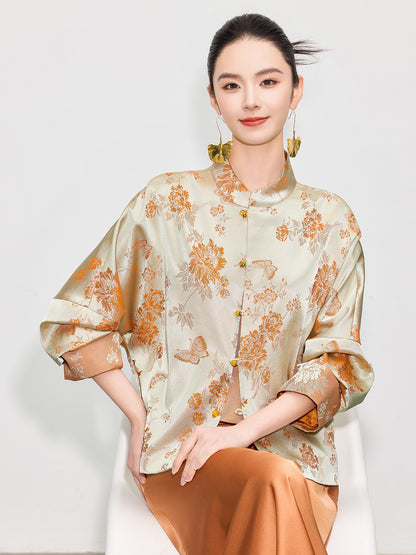 High-End Elegant Retro Zen Style Jacket for Women