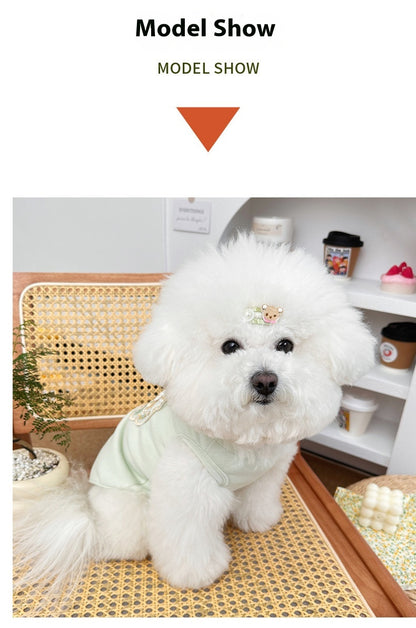 Spring Summer Pet Chinese Style Embroidered Vest for Dogs and Cats