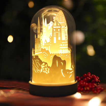 DIY 3D Paper Carving Lamp Handmade Panoramic Night Light