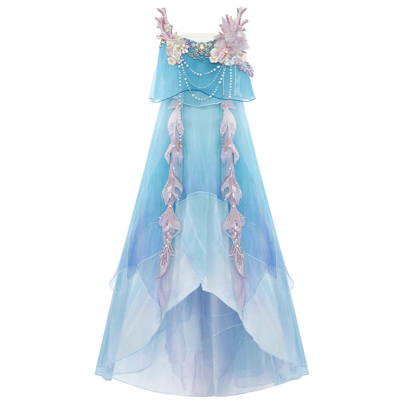 Fairy Tang Hanfu — Heavy Embroidery Large Sleeve Slip Dress for Women