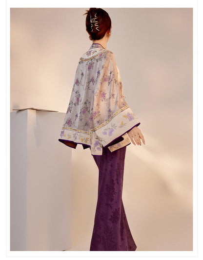 Early Autumn Silk Embroidered Retro Loose Chinese Style Jacket