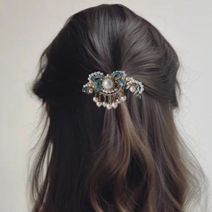 Hanfu Side Hair Clip Ming Song Style Qipao Accessory Enamel Lily Bell Hairpin