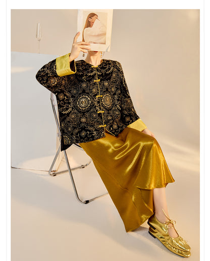 Retro Sequin Embroidered Zen Chinese Style Autumn Jacket