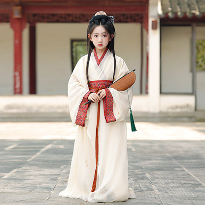 Girls’ Summer Hanfu | Wei Jin Style Daily Warring States Robe Fairy Dress