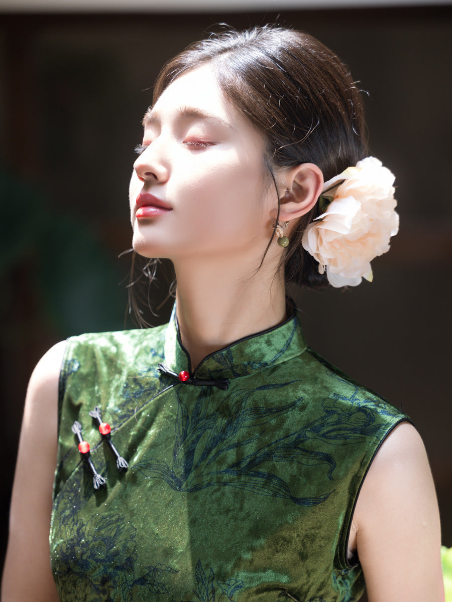 New Chinese Style Qipao – Classy Vintage Green Dress