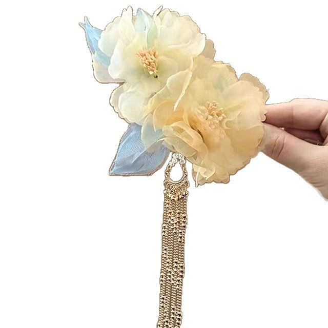 High Value Cheongsam Hair Ornament Silk Flower Hair Clip Hairpin