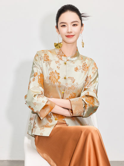 High-End Elegant Retro Zen Style Jacket for Women