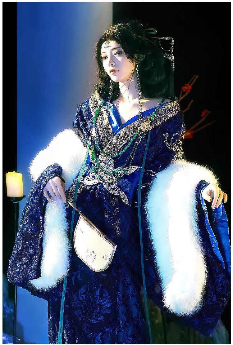 2026 Original Warring States Hanfu – Autumn Winter Large Sleeve Robe