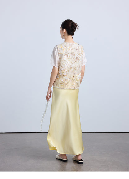 High-End Thin Organza National Style Tank Top