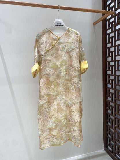 High-End Women's Qipao – Loose Elegant Retro Summer Dress