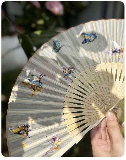 Handmade Suzhou Embroidery Folding Fan — Chinese Style Craft Gift