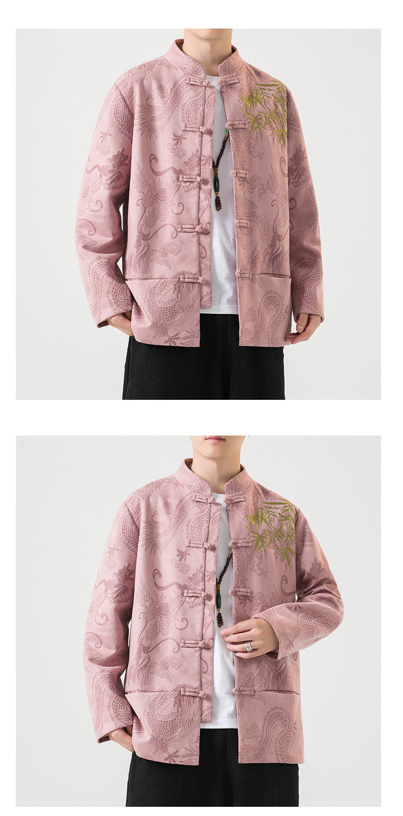 Mens Chinese Tang Suit Retro Hanfu Loose Plus Size Velvet Coat