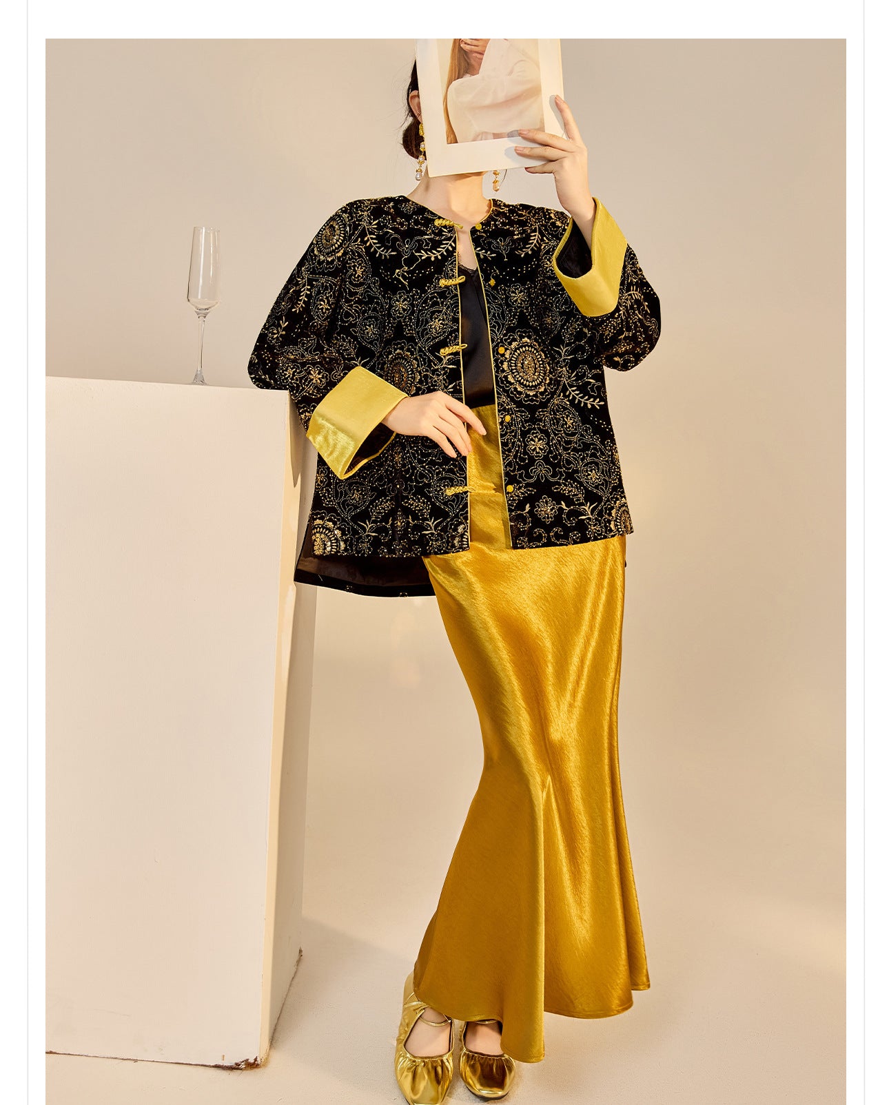 Retro Sequin Embroidered Zen Chinese Style Autumn Jacket