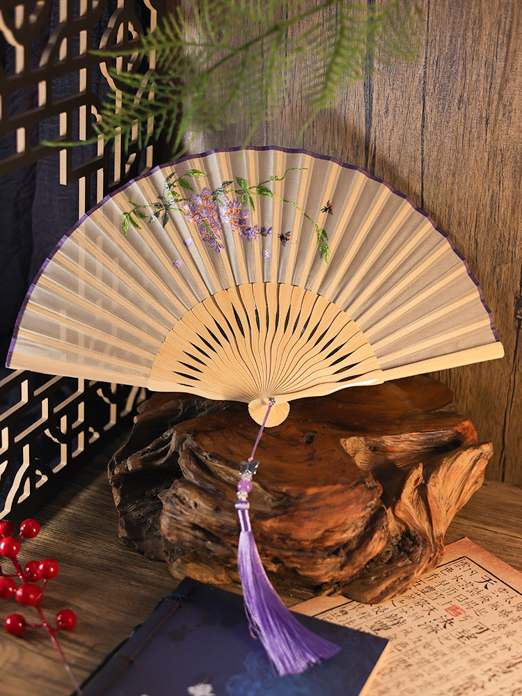 Ancient Style Suzhou Embroidered Fan — Portable Chinese Style Fan