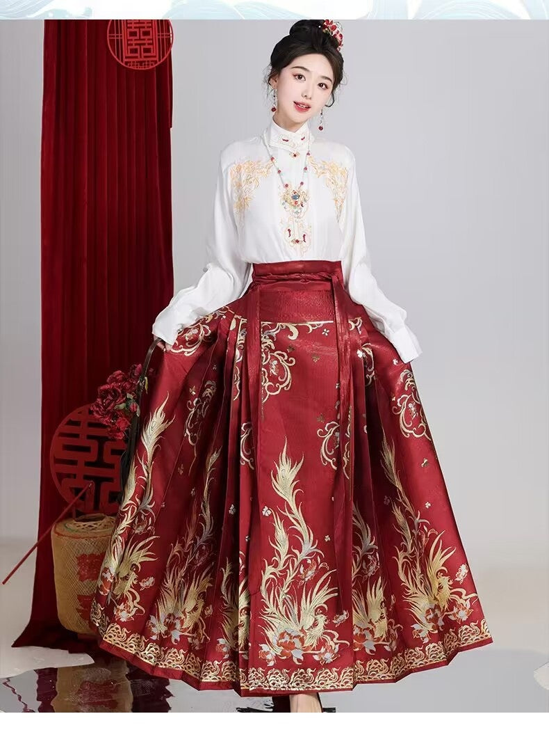 Luxury Ming Style Hanfu — Heavy Embroidery National Aesthetic Set