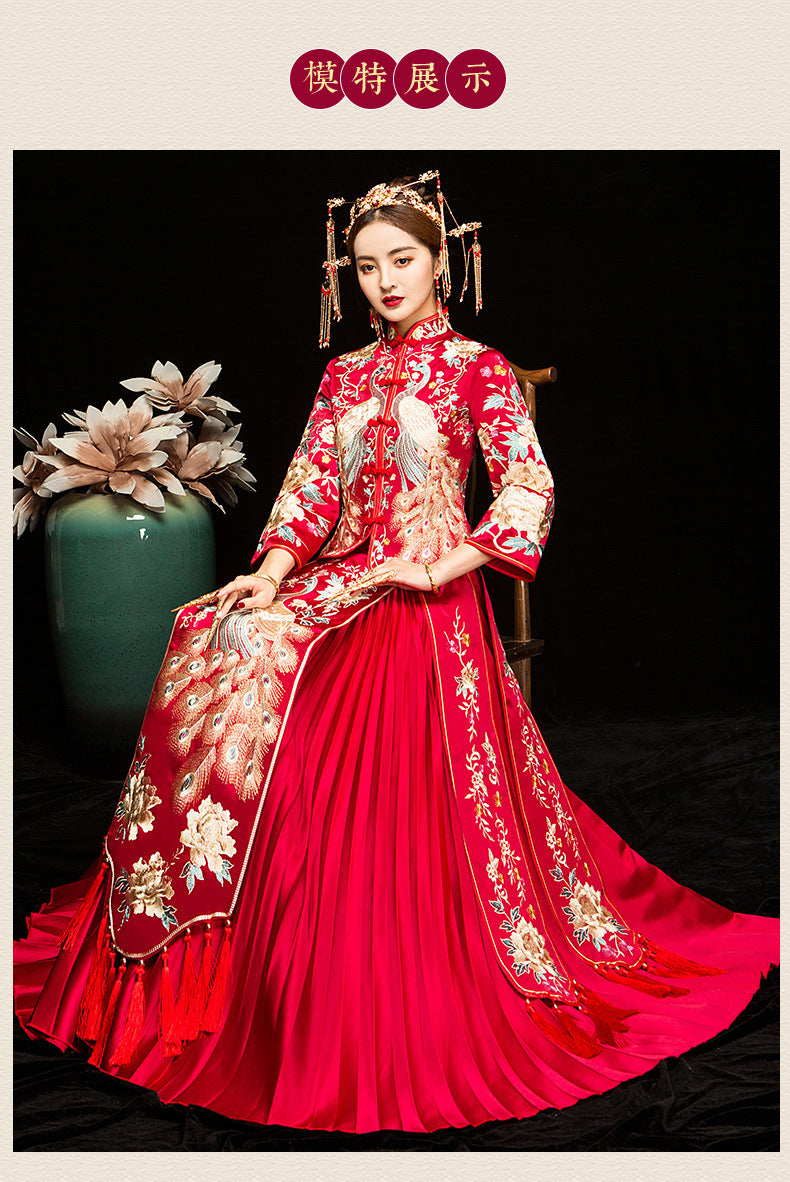 Chinese Wedding Xiuhe Dress Bride & Groom Plus Size Set