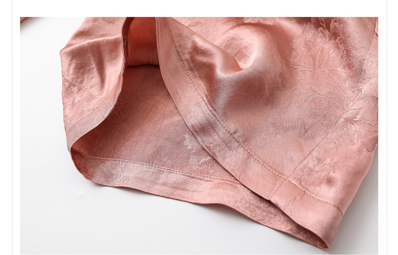 2026 New Chinese Style Elegant Acetate Wide-Leg Pants for Women