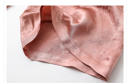 2026 New Chinese Style Elegant Acetate Wide-Leg Pants for Women