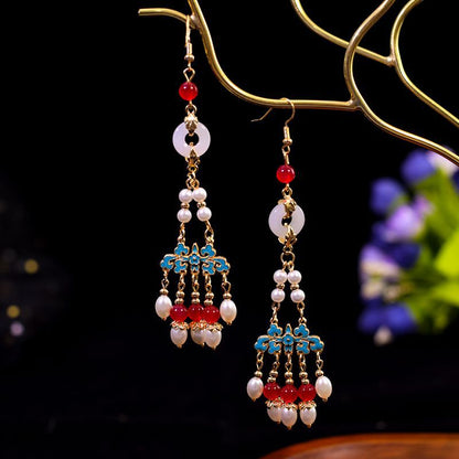 Burnt Blue Earrings | Ancient Style Tang Ming Dynasty Retro Hanfu Accessory