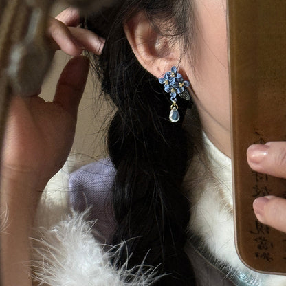 Orchid Flower Earrings | New Chinese Style Ethnic Ancient Sweet Cheongsam Accessory